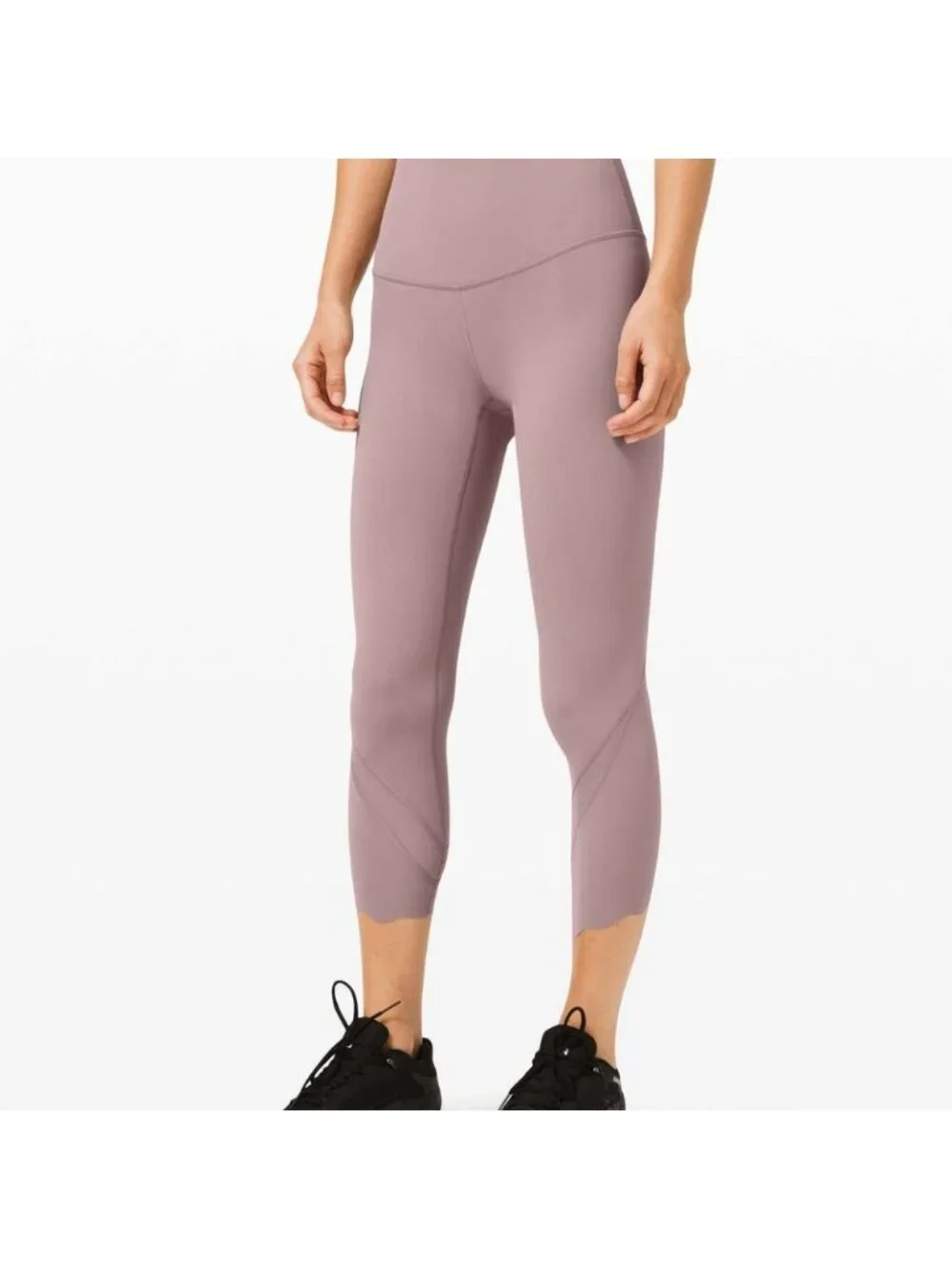 Lululemon Wunder Under Crop HR *Roll Down Scallop Full-On Luxtreme 23